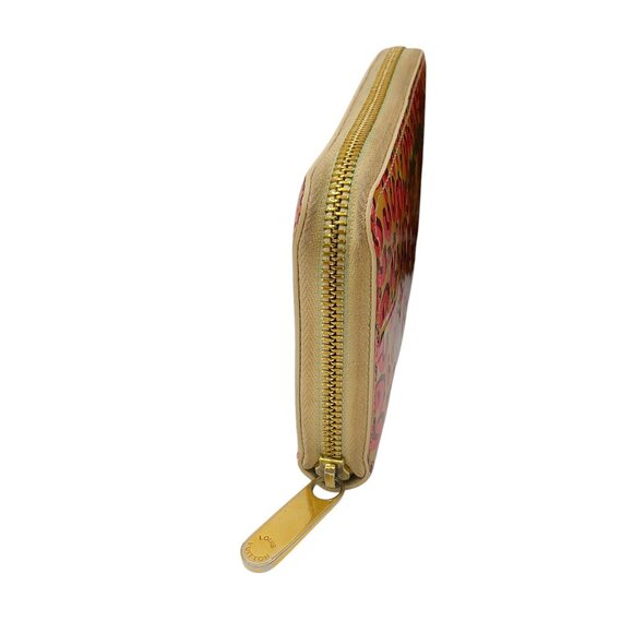 Louis Vuitton Beige / Pink / Green Printed Zip Around Wallet - Picture 4 of 10